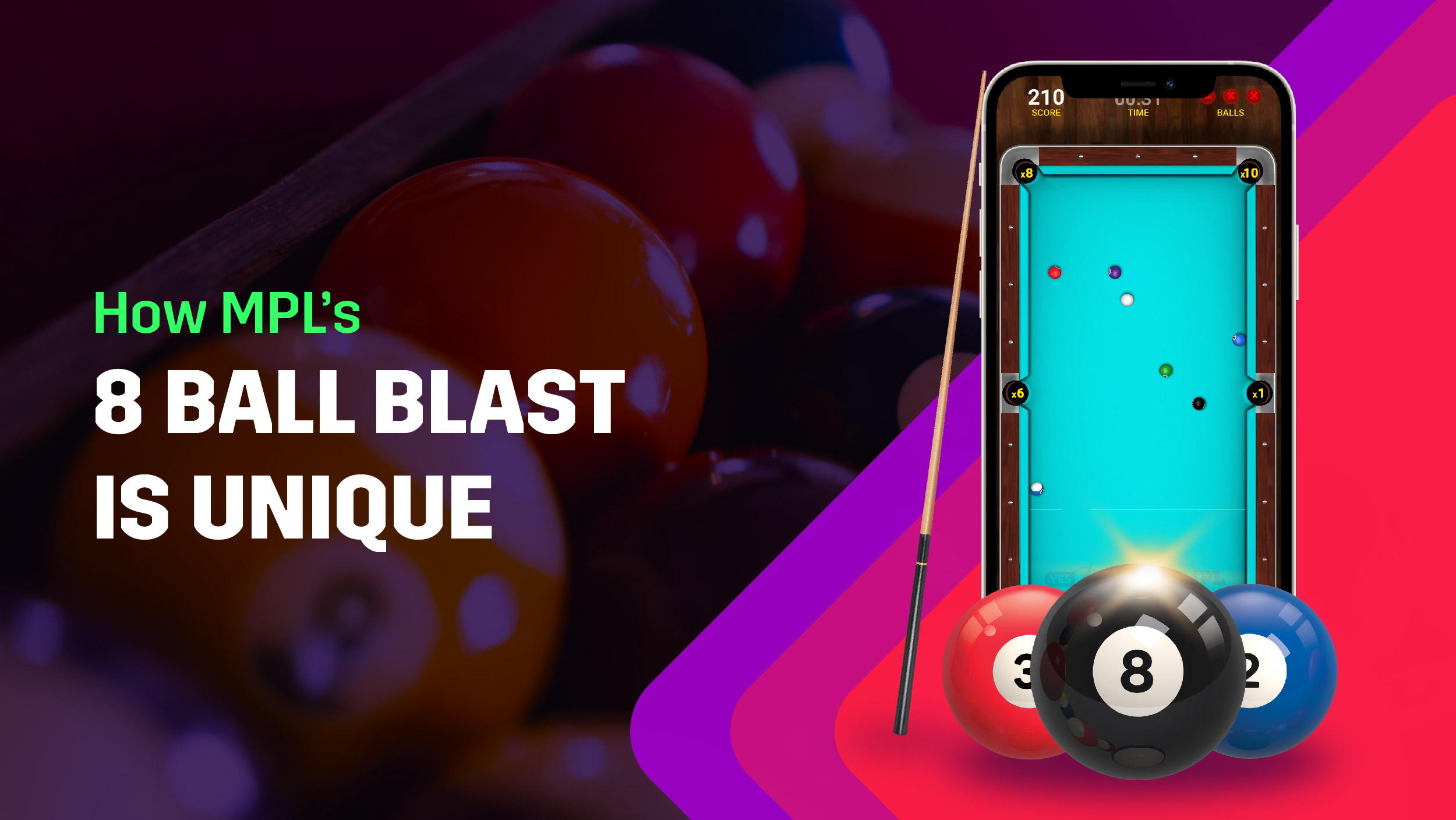 how MPL 8 ball pool blast is different from classic online pool games